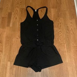 Aritizia TNA Gray Cotton Romper